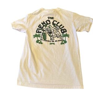 Creature Fiend Club Tiki Zombie skateboard white Adult Small Tshirt